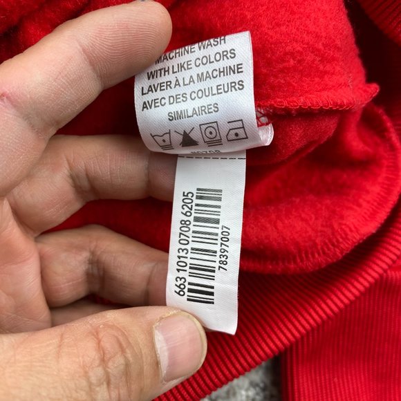 Ugly Christmas Sweater Men Large L Red Pull Over Jumper Sweatshirt XMAS New Year - Picture 8 of 11